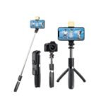 Q07 Bluetooth Integrated Selfie Stick with Light and Bluetooth Remote Control